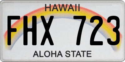 HI license plate FHX723