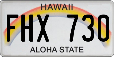 HI license plate FHX730