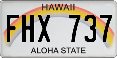 HI license plate FHX737