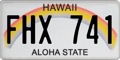 HI license plate FHX741