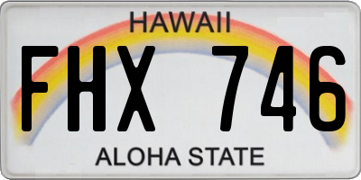 HI license plate FHX746