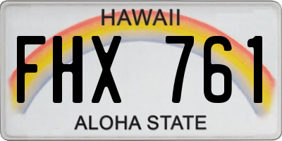 HI license plate FHX761