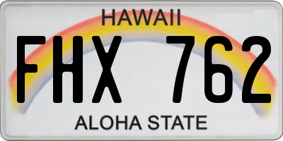 HI license plate FHX762