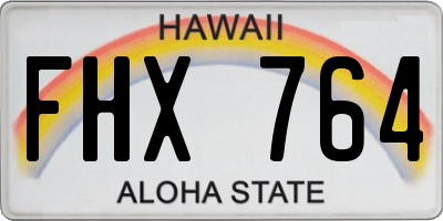 HI license plate FHX764