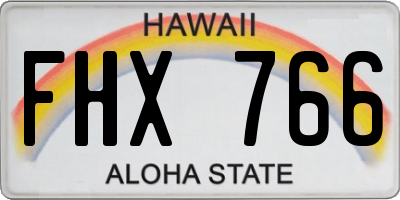 HI license plate FHX766