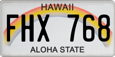 HI license plate FHX768