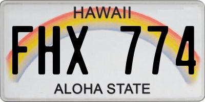 HI license plate FHX774