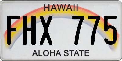 HI license plate FHX775