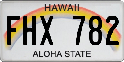 HI license plate FHX782