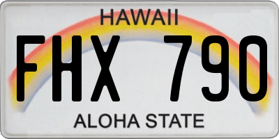 HI license plate FHX790