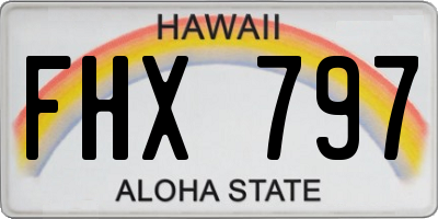 HI license plate FHX797