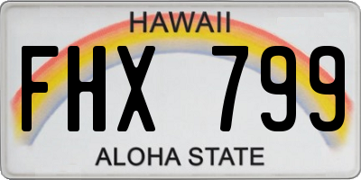 HI license plate FHX799