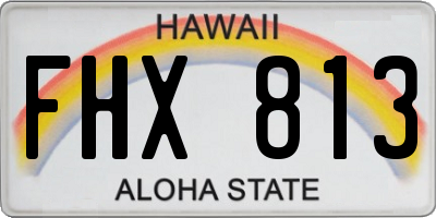 HI license plate FHX813