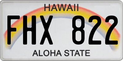 HI license plate FHX822