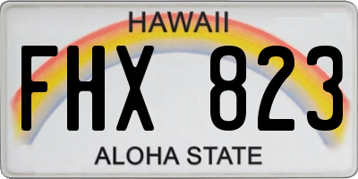 HI license plate FHX823
