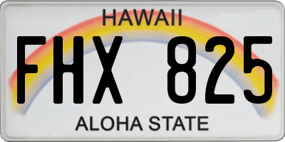 HI license plate FHX825