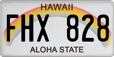 HI license plate FHX828
