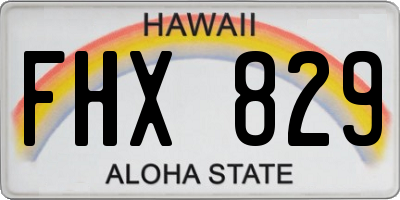 HI license plate FHX829