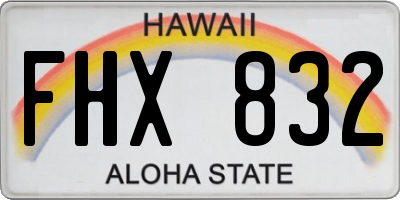HI license plate FHX832