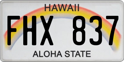 HI license plate FHX837