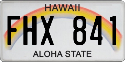 HI license plate FHX841