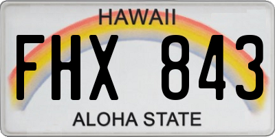 HI license plate FHX843