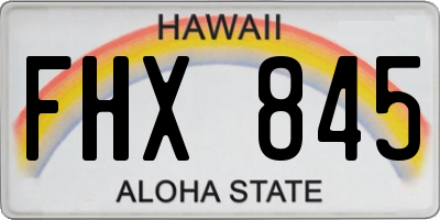 HI license plate FHX845