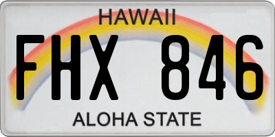 HI license plate FHX846