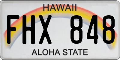 HI license plate FHX848