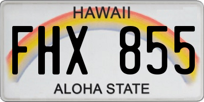 HI license plate FHX855