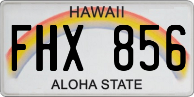 HI license plate FHX856