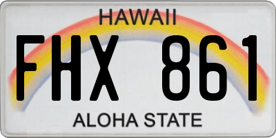 HI license plate FHX861