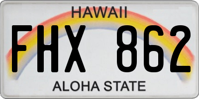 HI license plate FHX862