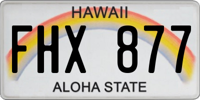 HI license plate FHX877