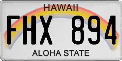 HI license plate FHX894
