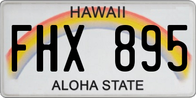 HI license plate FHX895