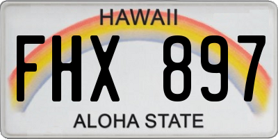 HI license plate FHX897