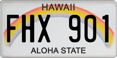 HI license plate FHX901