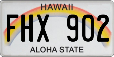 HI license plate FHX902