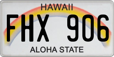 HI license plate FHX906