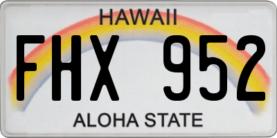 HI license plate FHX952