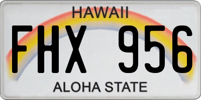 HI license plate FHX956