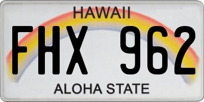 HI license plate FHX962