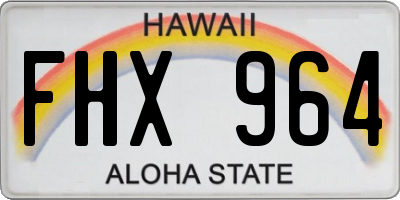 HI license plate FHX964