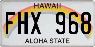 HI license plate FHX968