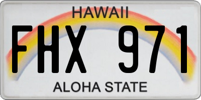 HI license plate FHX971