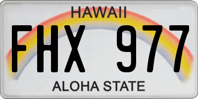 HI license plate FHX977