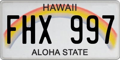 HI license plate FHX997