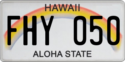 HI license plate FHY050