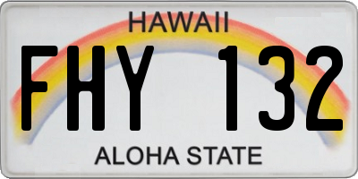 HI license plate FHY132